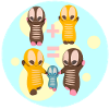 Cute Kawaii Figures Family