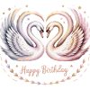 Romantic Happy Birthday Swan T-Shirt