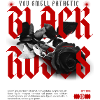 Rebellious black rose with statement