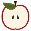 Apple Half Illustration