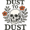 Dust to Dust Totenkopf-Blumendesign