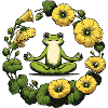 Peaceful Frog Meditation Circle