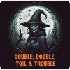 Halloween t-shirt Witch and trouble ahead