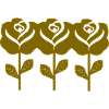 Graphic Golden Roses Pattern