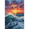 Sunset over the sea