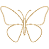 Golden butterfly silhouette