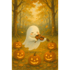 Fantôme d’Halloween avec violon