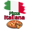 Italian Pizza Design with Flag