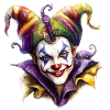 Clown face illustration