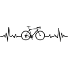 Cyclist heartbeat motif