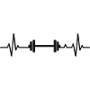 Heartbeat design with dumbbell