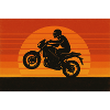 Motorsport sunset Silhouette