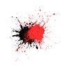 Kunstvoller roter Farbschmerz Design