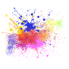 Farbige Farbspritzer Kunst Design