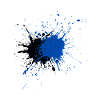 Creative Blue Paint Splash Print