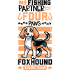 Pêche et foxhound anglais