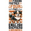 Pêche et berger anglais