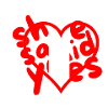 Heart with love and text accent