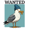Wanted seagull with fries