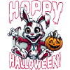 Zombie Bunny Hoppy Halloween Spooky Fun