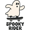 Cute Ghost Skateboard Print