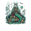 Occult Sea Mage with Skull