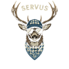 Alpen Hirsch Servus Hirschgeantler Tracht Oktober