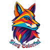 Vibrant Geometric Fox Illustration