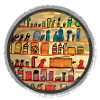 Abstract kitchen shelf illustration