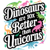 Dinosaurier überstrahlen Einhörner hell