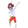 Dabbing Pirate Squelette Halloween