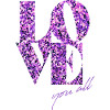 Violet Glitter Love Affirmation Design