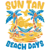 Summer graphic flower sun beach vacation