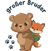 Kuschelige Bruderkinder Illustration