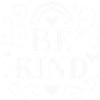 Be kind Statement mit Herzen