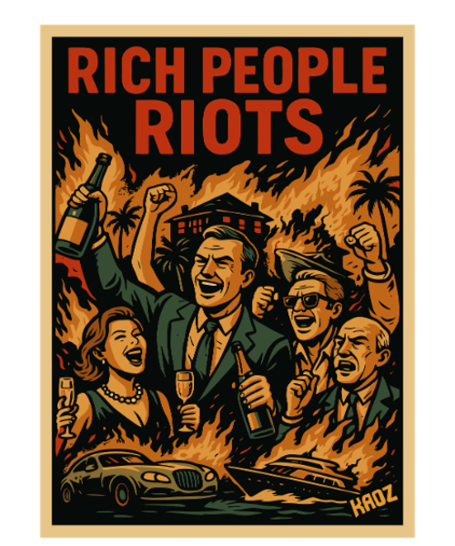 Świętowanie bogatych – plakat Riot