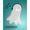 Geist mit Kopfhörern