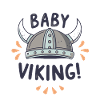 Baby Wikinger Held Helm