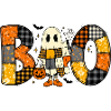 Ghost Halloween Patchwork Boo