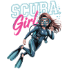 Scuba Girl Diver Design