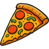 Creative pizza illustration for fans