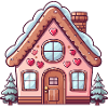 Charming Snow-Capped Gingerbread House