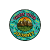 Adventurous mountain motif with quote