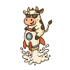 Funny Cow Rocket Launch