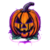 Glowing Halloween Pumpkin Design