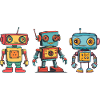 Nostalgic Retro Robot Illustration
