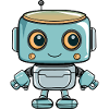 Cute robot print for kids