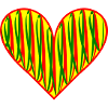 Abstract heart with colorful pattern