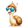 Sun Snappy Snail with Sunglasses