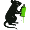 Scientific Rat Illustration with Syringe